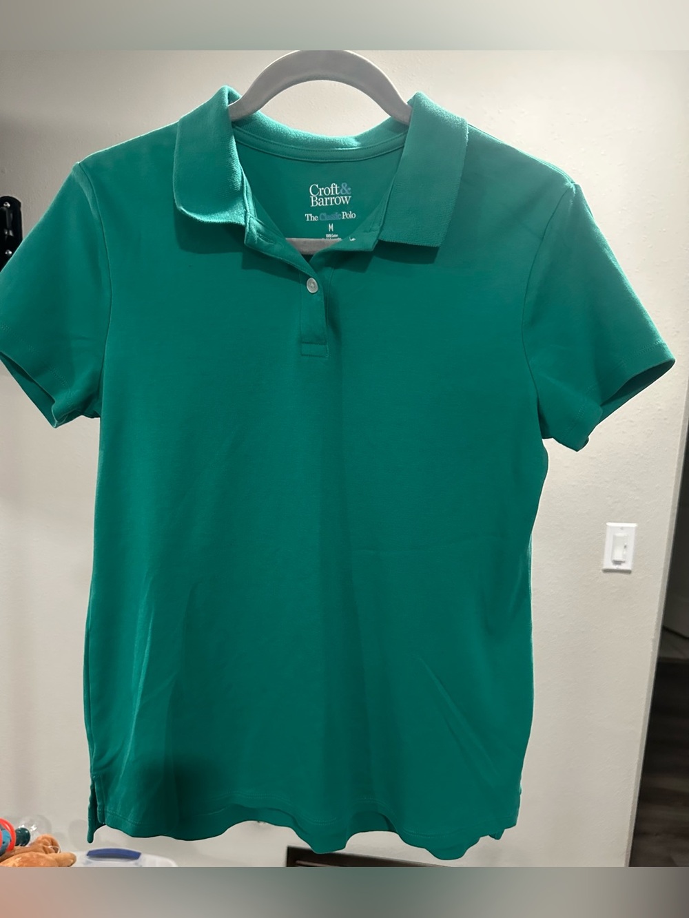 croft & barrow Teal Short Sleeve Polo Shirt - Picture 3 of 9